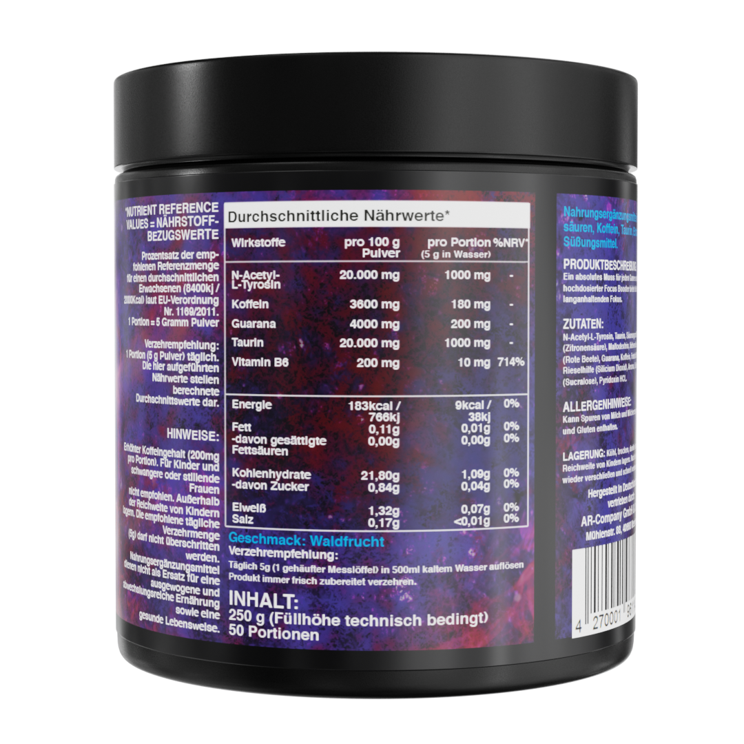 Gravity Grove - Premium Focus Booster - Waldbeere - 250g - 50 Portionen