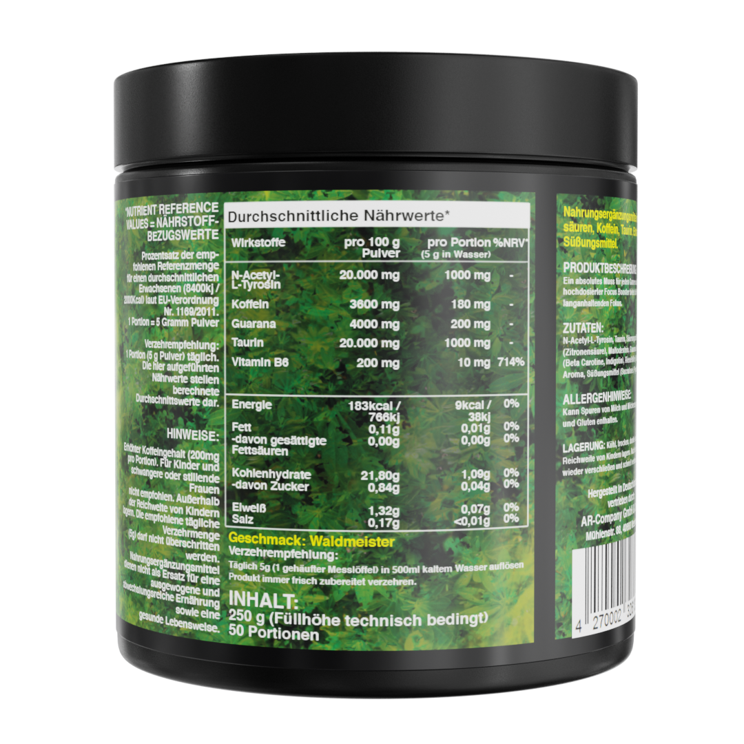 Wild Woodruff - Premium Focus Booster - Waldmeister - 250g - 50 Portionen